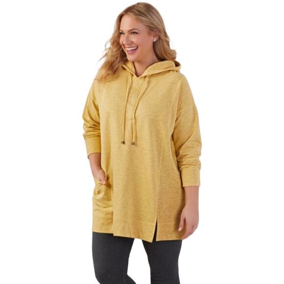 Soft Surroundings Tops - Soft Surroundings Soho French Terry Hooded Tunic Sweatshirt Pullover Size 2X